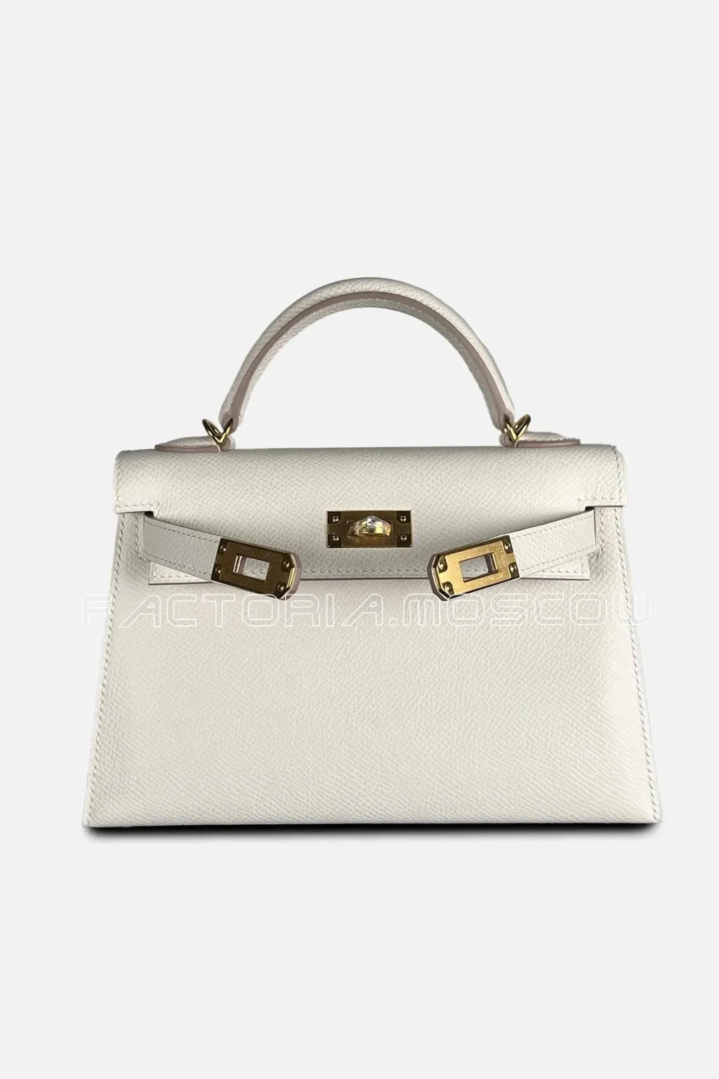 Hermes Kelly Mini 20 Epsom Colour Craie GHW