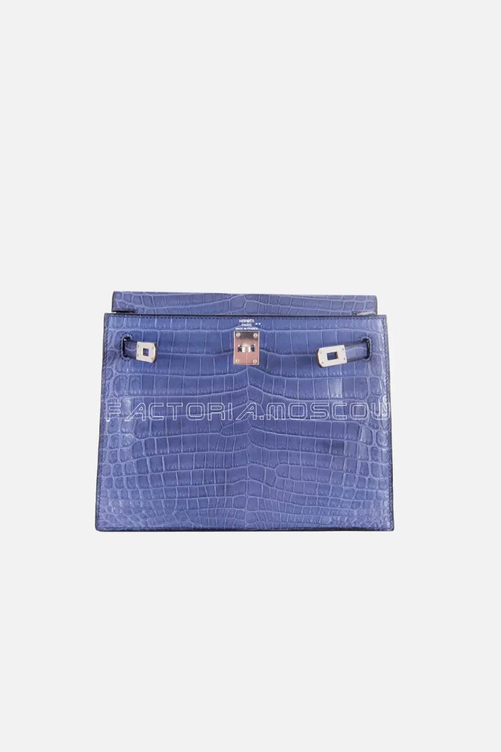 Hermes Kelly Danse II Blue Brighton Niloticus Crocodile PHW