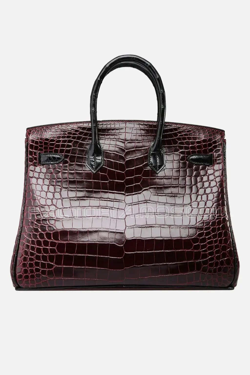 Hermes HSS Birkin 35 Noir/Bordeaux Shiny Porosus PHW