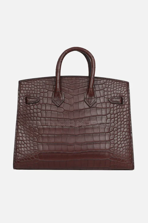 Hermès Birkin Sellier 25 Matte Alligator Havane GHW