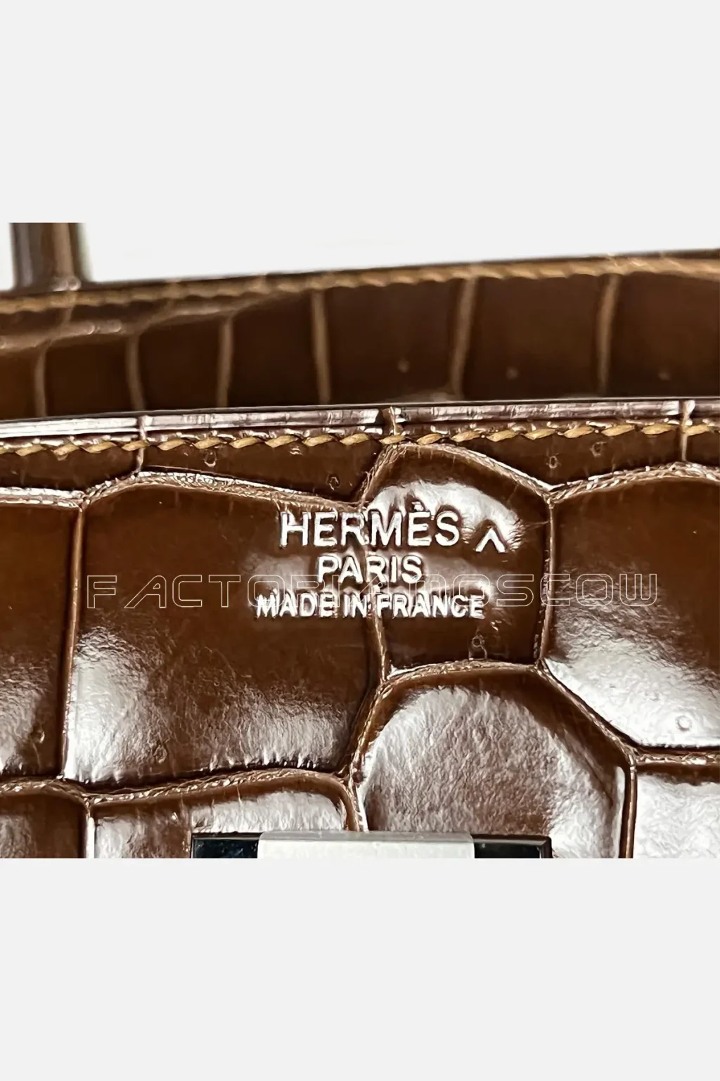 Hermes Birkin 35 Shiny Porosus Colour Ficelle Hardware PHW