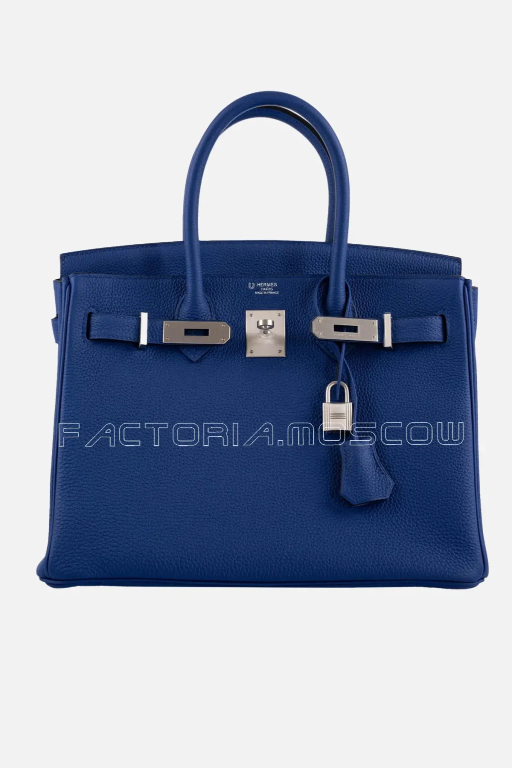 Hermes HSS Birkin 30 Blue Electric Togo Brushed PHW