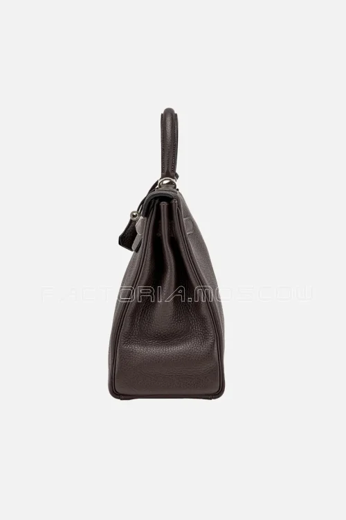 Hermès Kelly Retourne 32 Togo Colour Chocolat PHW