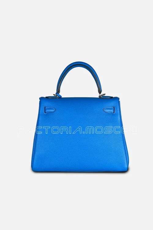 Hermes Kelly Retourne 25 Togo Colour Blue Hydra PHW