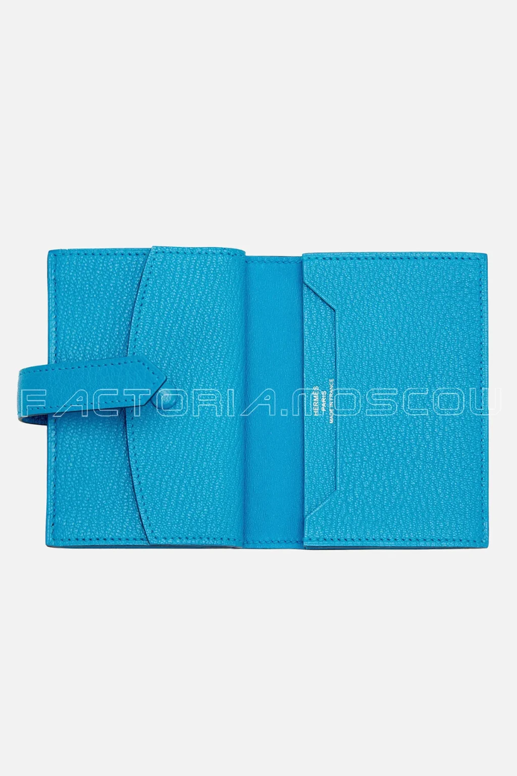 Hermes Mini Bearn Wallet Chèvre Blue Frida Hardware Ghw