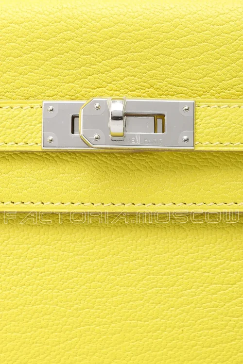 Hermes Kelly Long Wallet Chevre Lime Hardware Phw