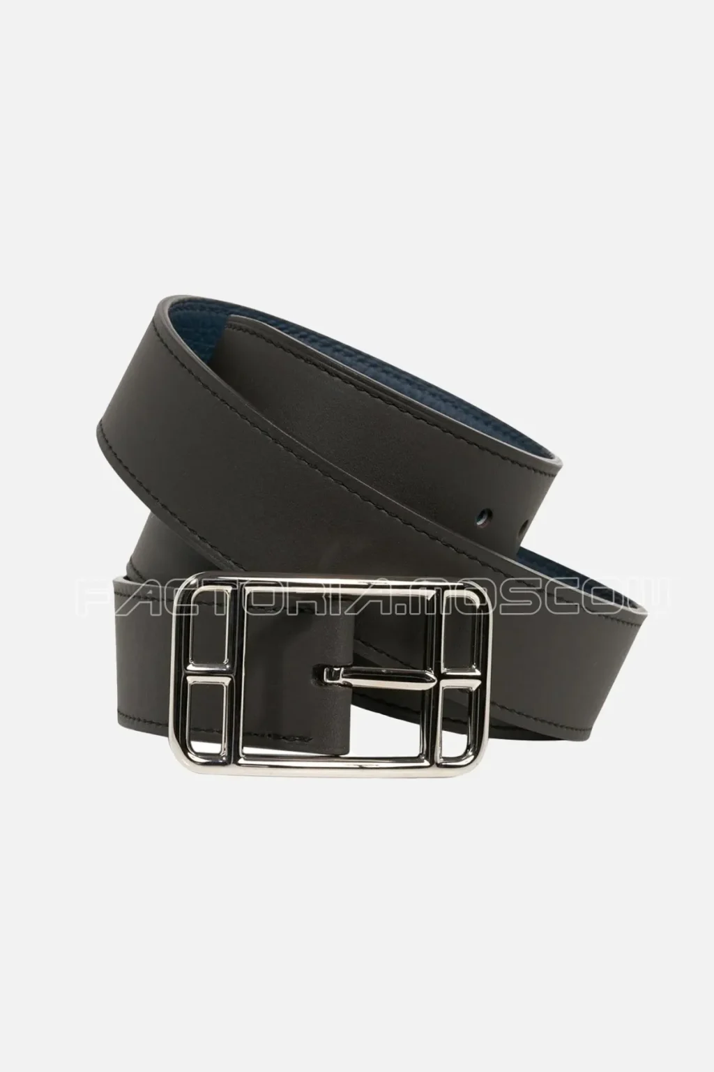 Hermes Belt Cape Cod Reversible 32mm Brown/Blue de Prusse