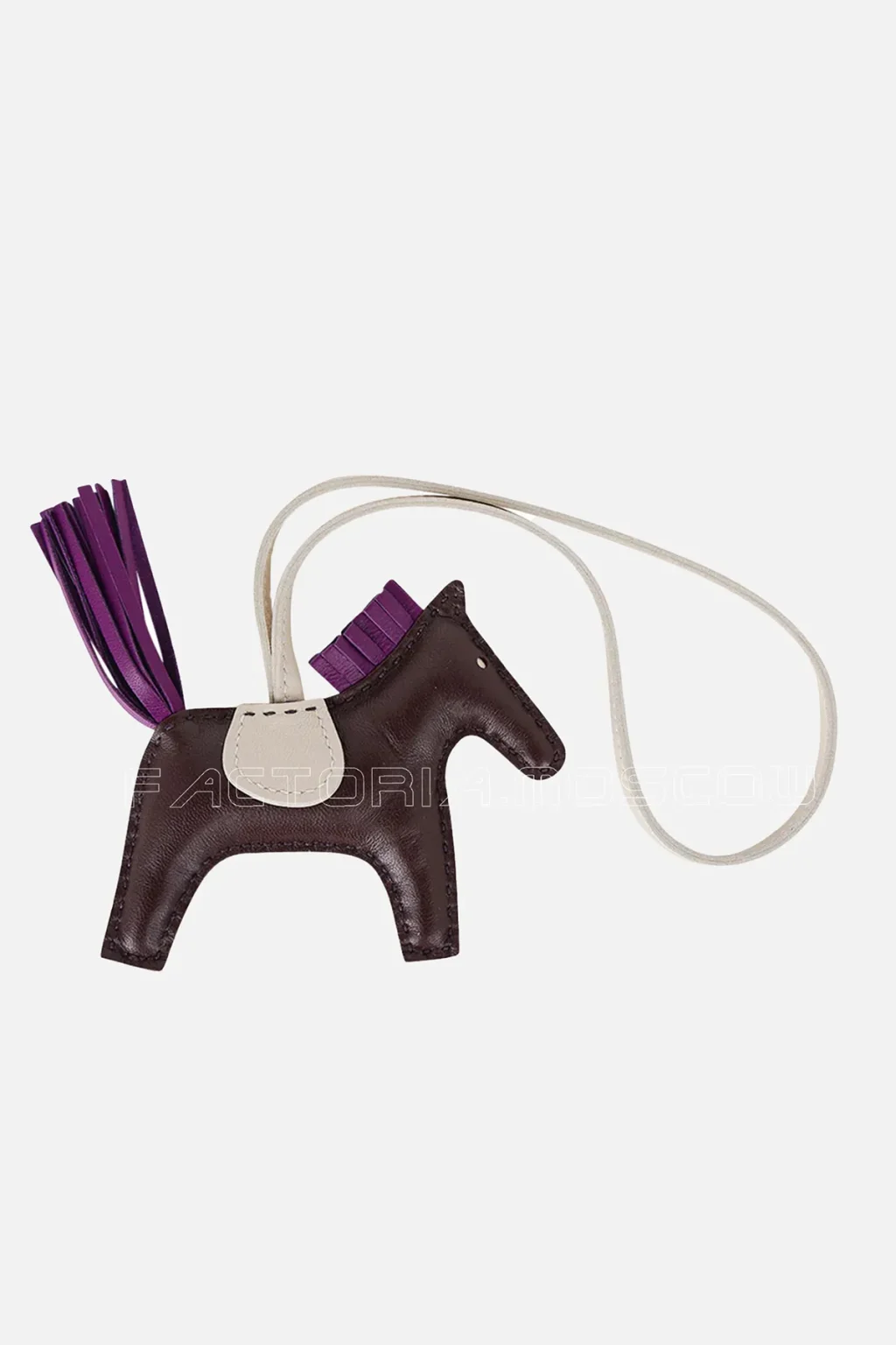 Hermes Pegase Rodeo PM Bag Charm Rouge Sellier/ Craie/ Violet New w/Box
