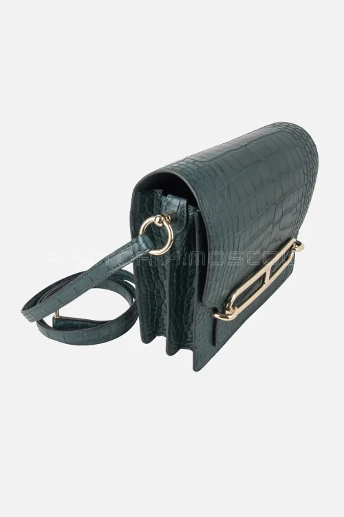 Hermes Roulis mini 18 Alligator Matte Vert Cypress PHW