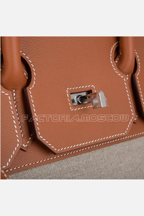 Hermes Birkin НАС 40 Evercolor/Toile Gold/Ficelle PHW