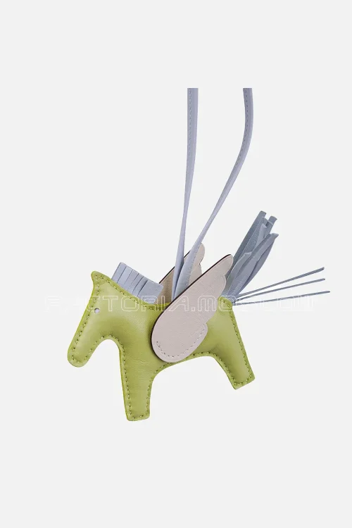 Hermes Rodeo Pegase PM Bag Charm Jaune Bourgeon/ Bleu Brume/ Nata