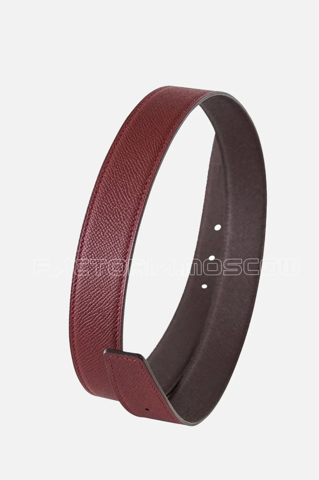 Hermes Belt H Constance 32 Rouge H/Chocolate Brushed Gold Buckle