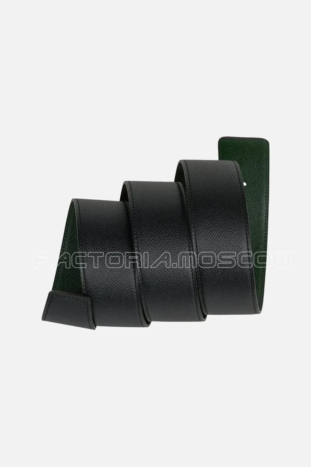 Hermes Belt Constance 42mm Black / Vert Anglais Brushed Palladium Buckle