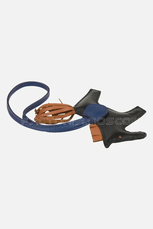 Hermes Rodeo PM Bag Charm Black / Blue Sapphire / Gold