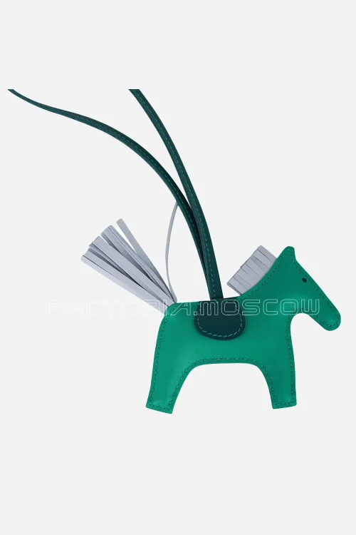 Hermes Rodeo PM Bag Charm Menthe / Bleu Brume/ Malachite