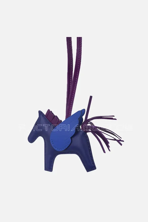 Hermes Pegase Rodeo PM Bag Charm Blue Sapphire / Blue de France / Violet