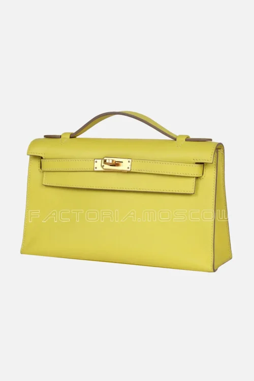 Hermès Kelly Pochette Swift Colour Lime GHW