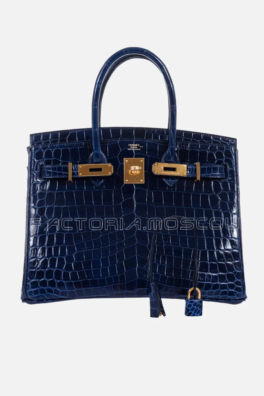 Hermes Birkin 30 Blue Saphir Semi Matte Niloticus Crocodile GHW