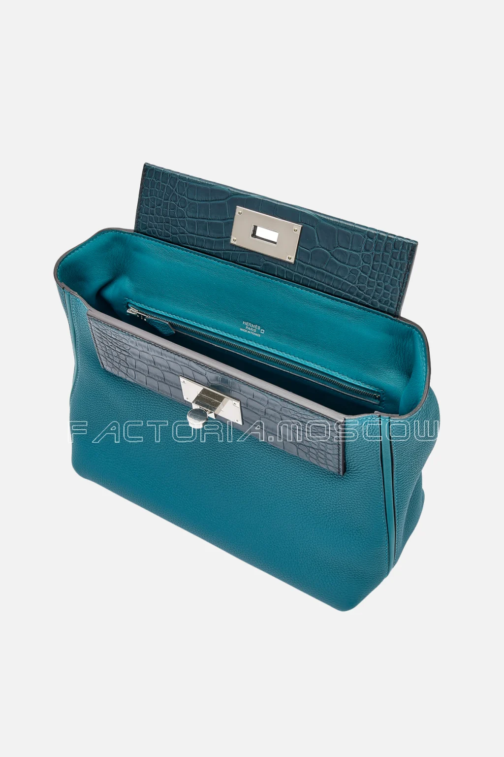 Hermes Touch 24/24 29 Matte Vert Rousseau Alligator/Vert Bosphore Togo PHW