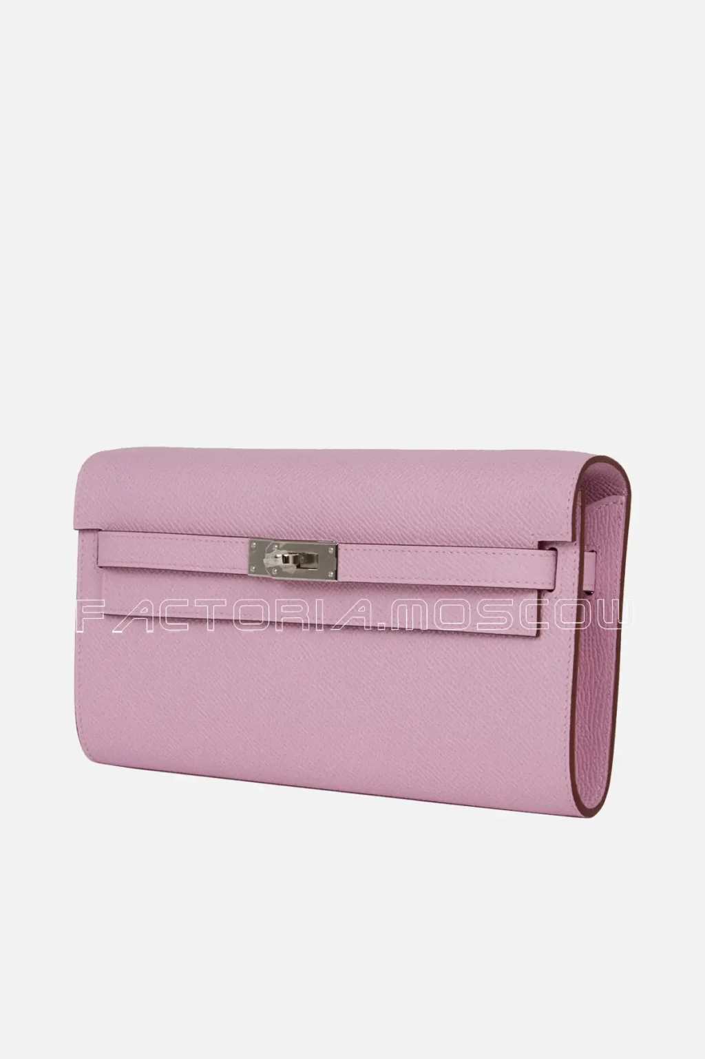 Hermès Kelly Wallet To Go Mauve Sylvestre Epsom PHW