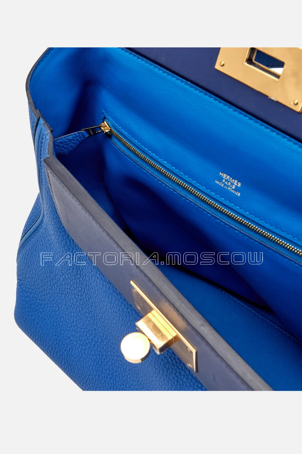 Hermes 24/24 29 Bleu France Togo/Swift GHW