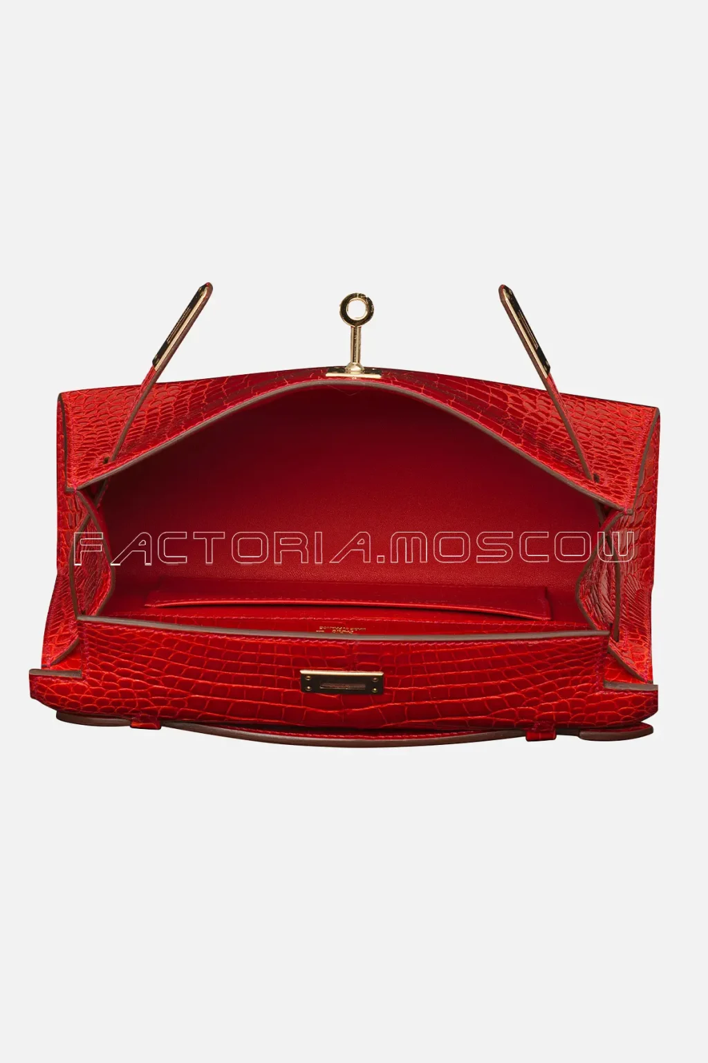 Hermes Kelly Pochette Clutch Crocodile Alligator Lisse Colour Geranium GHW