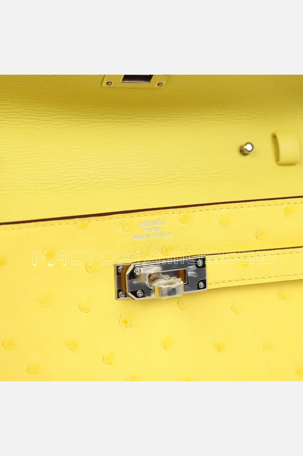 Hermès Kelly To Go Wallet Jaune Citron Ostrich PHW