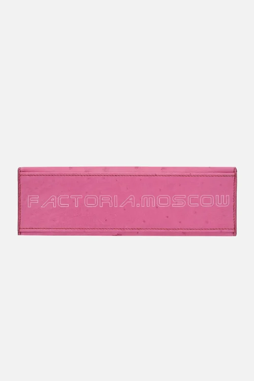 Hermes Kelly Pochette Clutch Ostrich Colour Fuchsia PHW