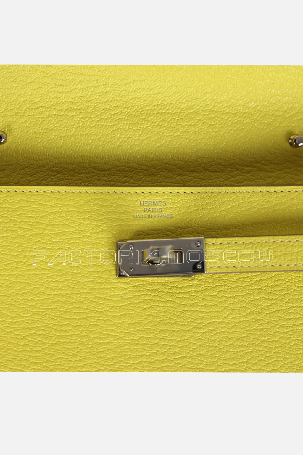 Hermès Kelly Wallet To Go Lime Chevre PHW