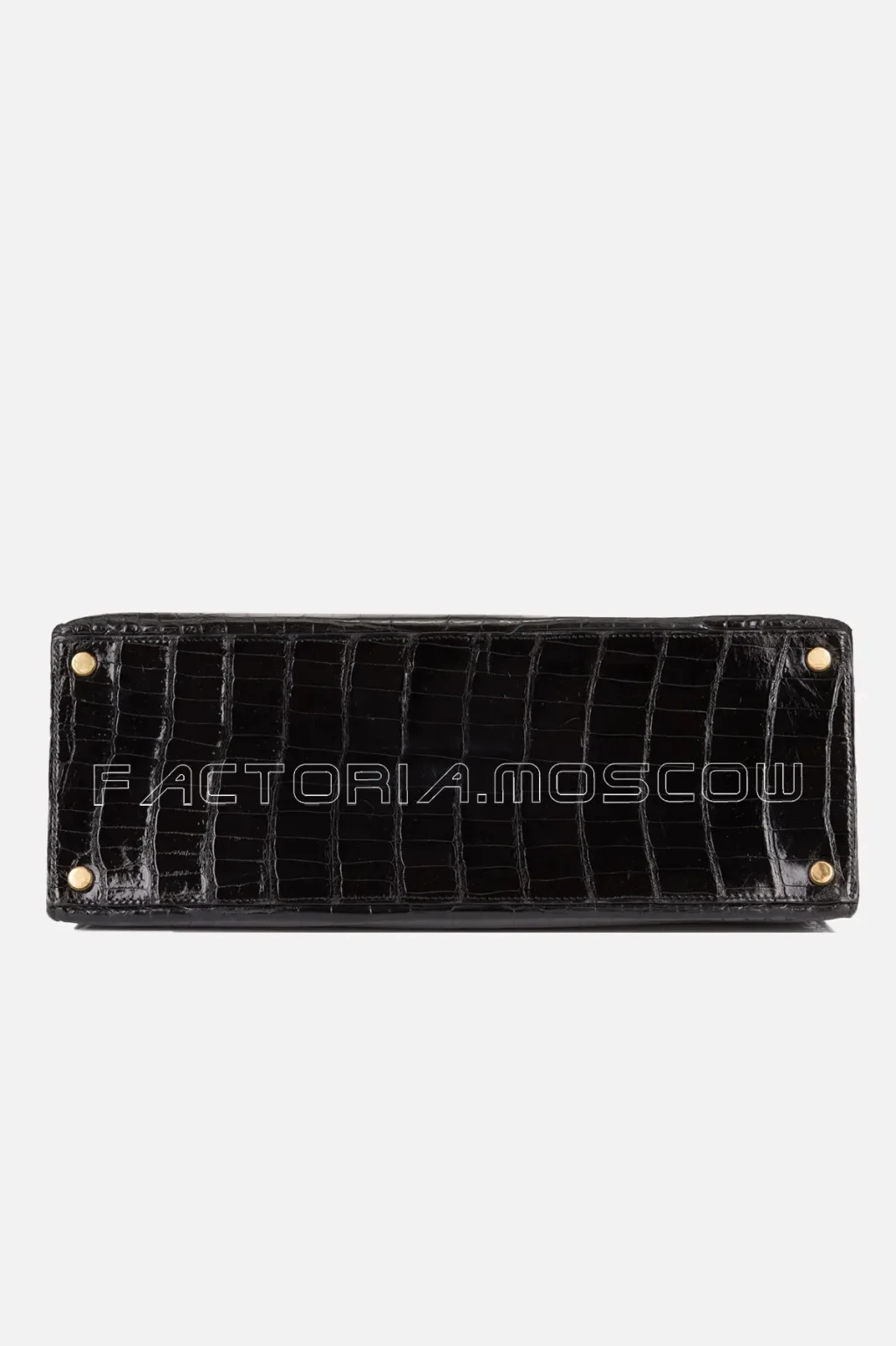 Hermès Kelly Sellier 35 Shiny Porosus Crocodile Colour Black GHW