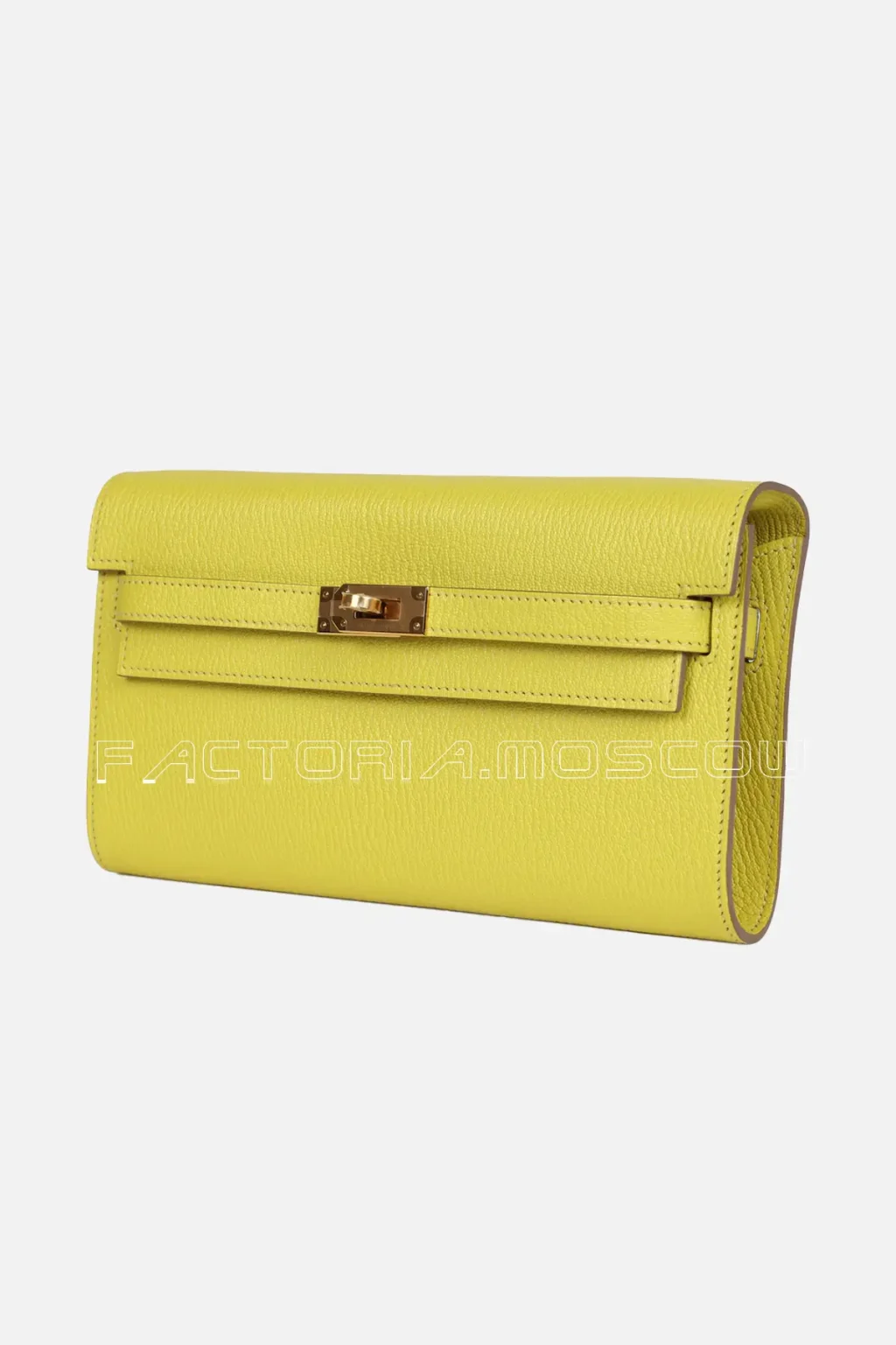 Hermès Kelly Wallet To Go Lime Chevre Mysore GHW