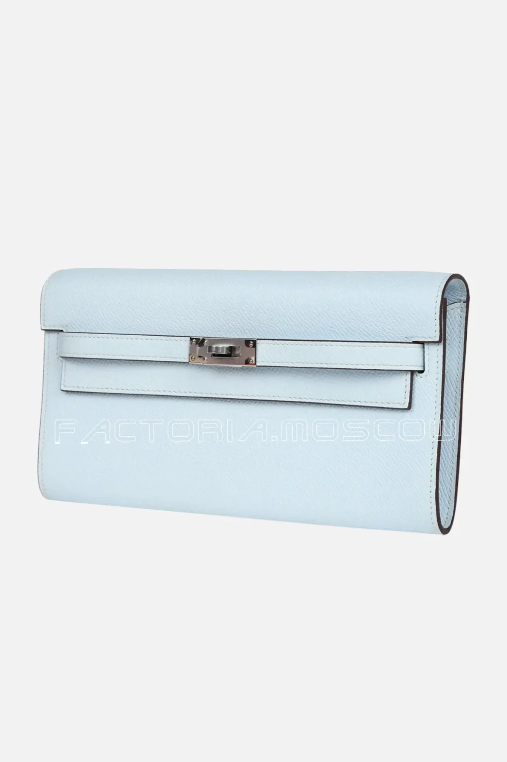 Hermès Kelly Wallet To Go Bleu Brume Epsom PHW
