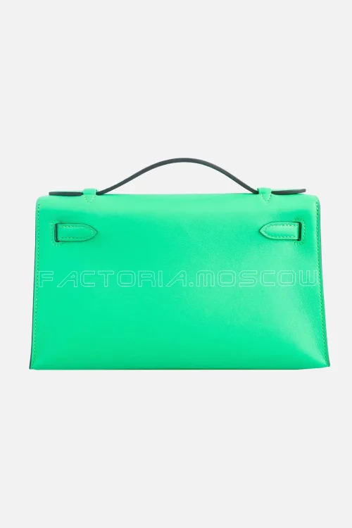 Hermes Kelly Pochette Swift Colour Vert Comics GHW