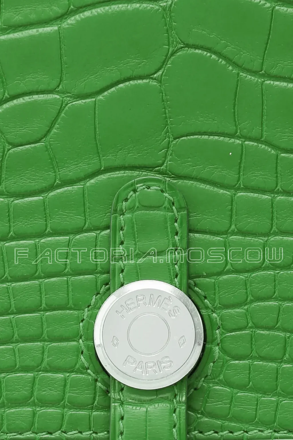 Hermes Dogon Duo Wallet Alligator matte Cactus Hardware Phw