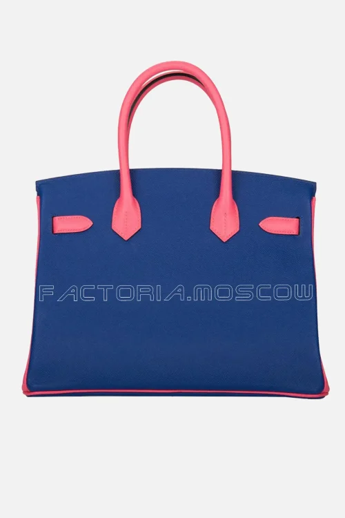 Hermes HSS Bi-Color Bleu Electric and Rose Azalee Epsom Birkin 30 GHW