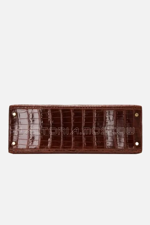 Hermès Sellier Kelly 35 Shiny Crocodile Colour Miel GHW