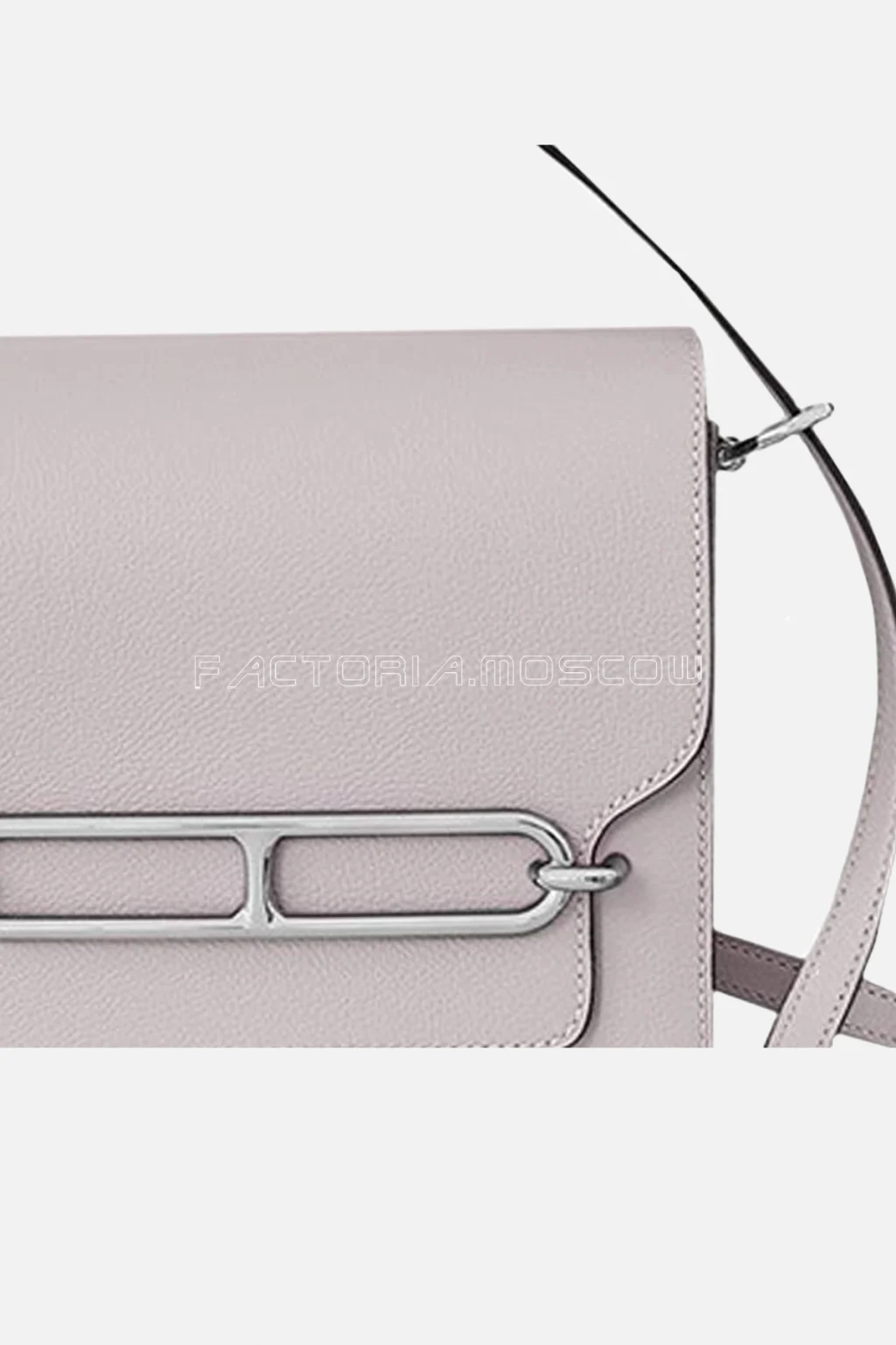 Hermes Roulis Mini Evercolor Mauve Pale PHW