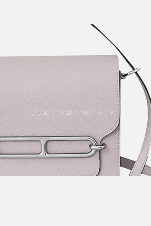 Hermes Roulis Mini Evercolor Mauve Pale PHW