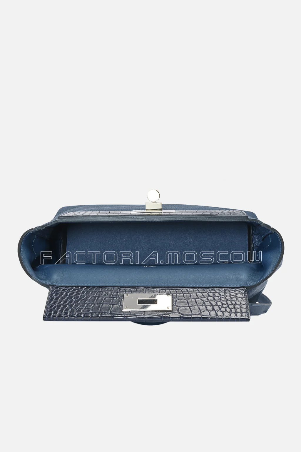 Hermès 24/24 29 Bleu Marine Alligator Matte And Deep Blue Togo GHW
