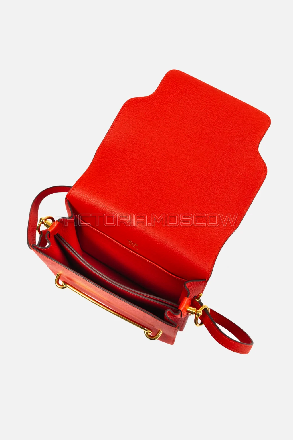 Hermès Mini Roulis 18 Rouge Tomate Evergrain GHW