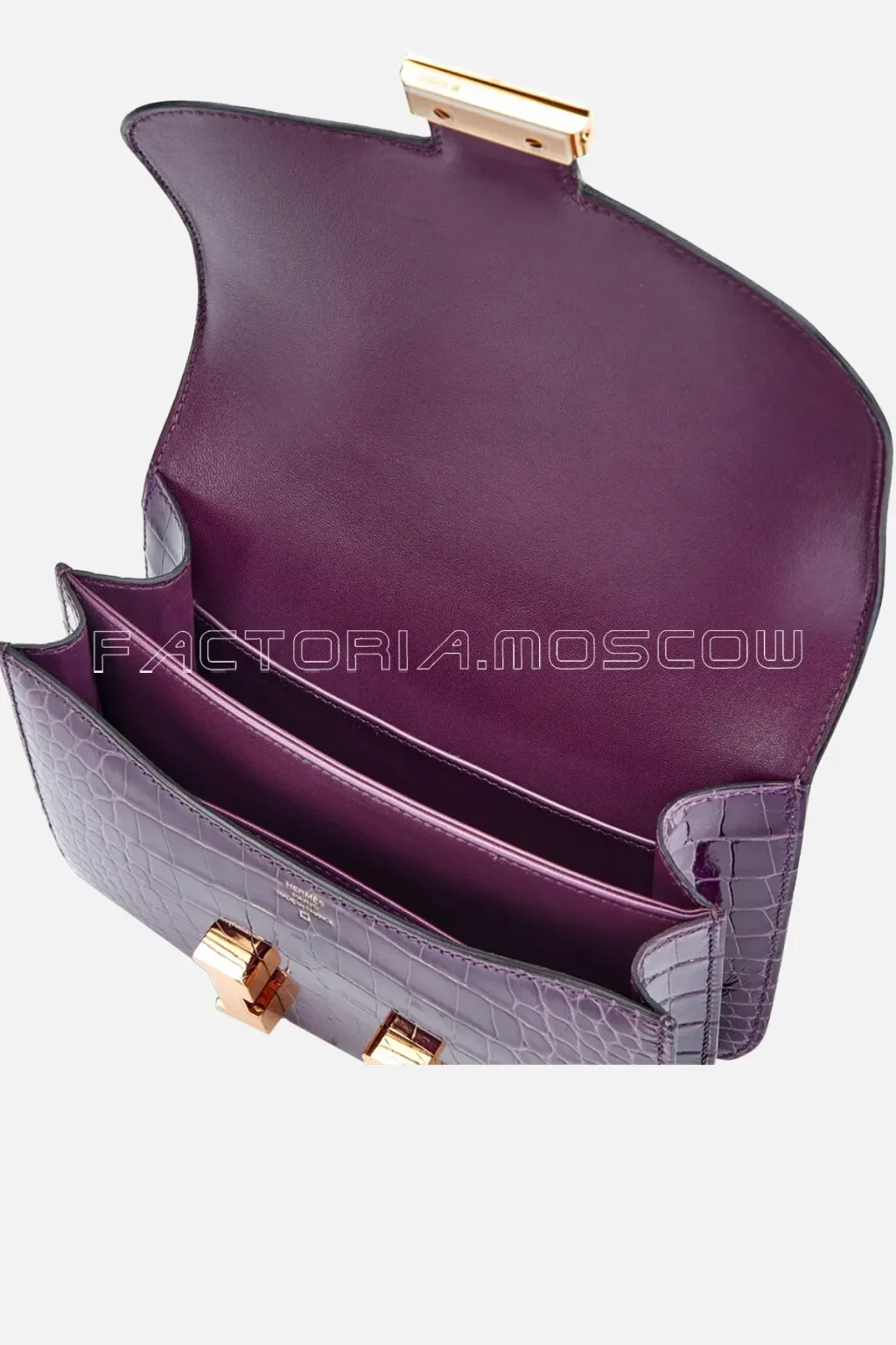 Hermès Mini Constance 18 Shiny Alligator Cassis GHW