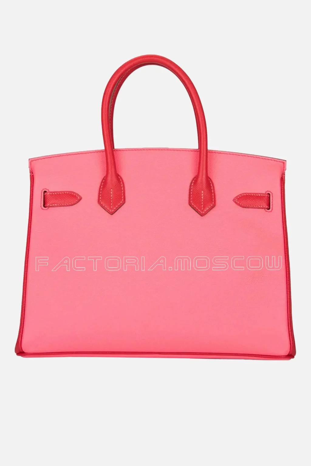 Hermes HSS Bi-Color Rose Azalee and Rouge Casaque Epsom Birkin 30 Brushed GHW