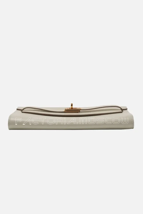 Hermès Kelly To-Go Wallet Mushroom Evercolor RGHW