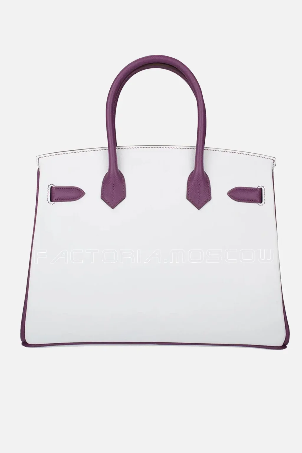 Hermes HSS Bi-Color White and Anemone Epsom Birkin 30 Brushed GHW