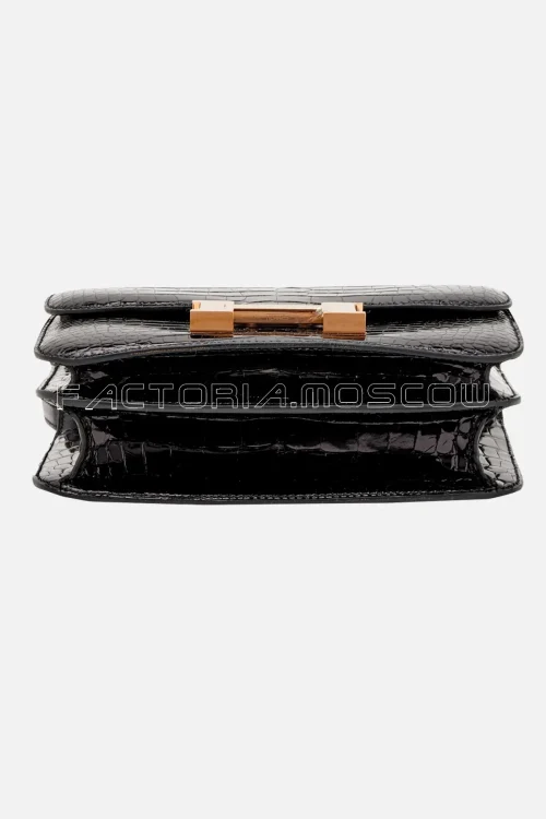 Hermès Mini Constance 18 Black Shiny Alligator RGHW