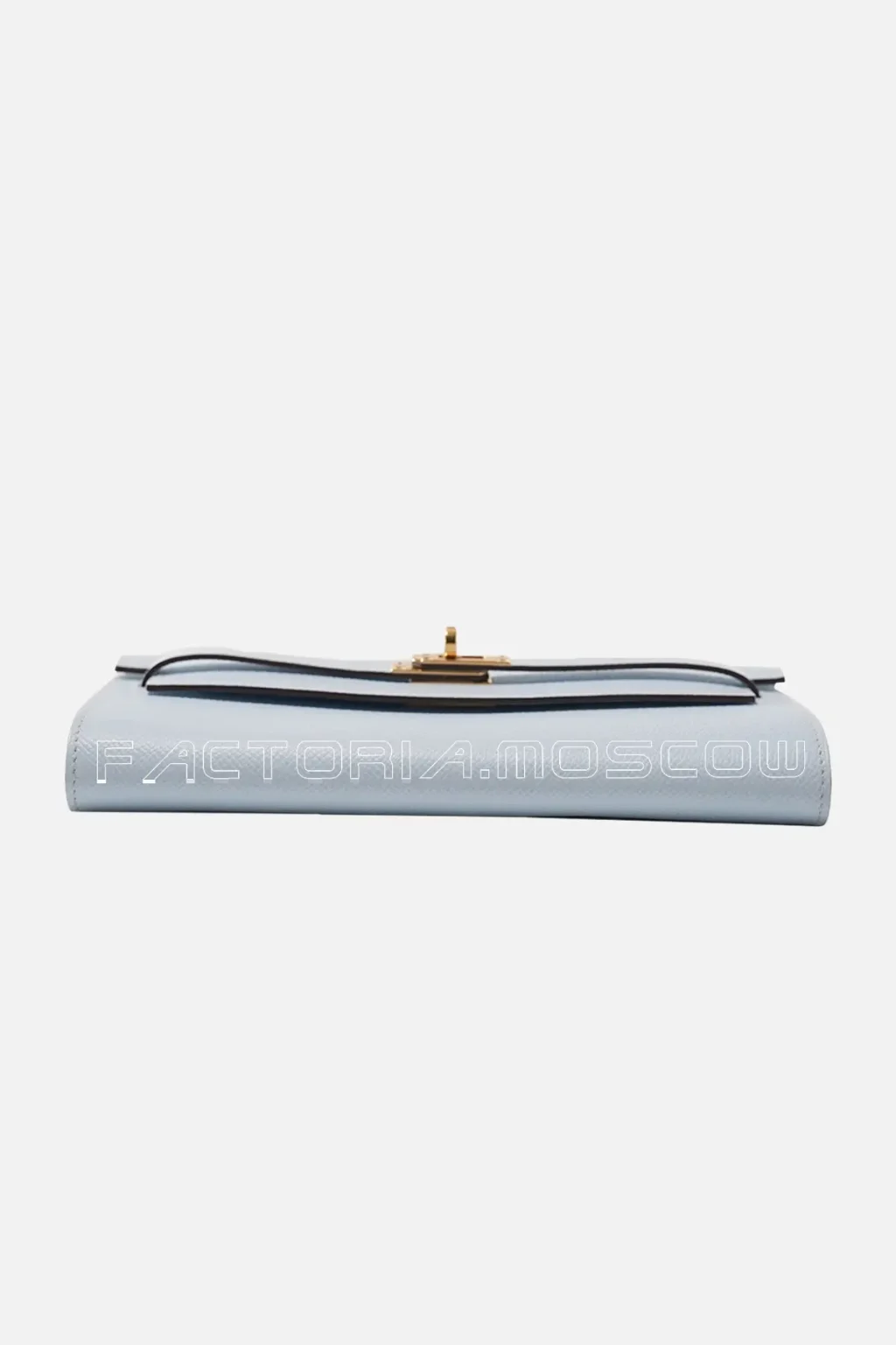 Hermès Kelly To-Go Wallet Bleu Brume Epsom GHW