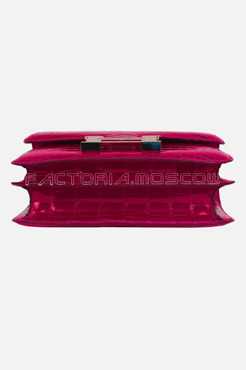 Hermès Constance 18 Rose Pourpre Shiny Alligator PHW
