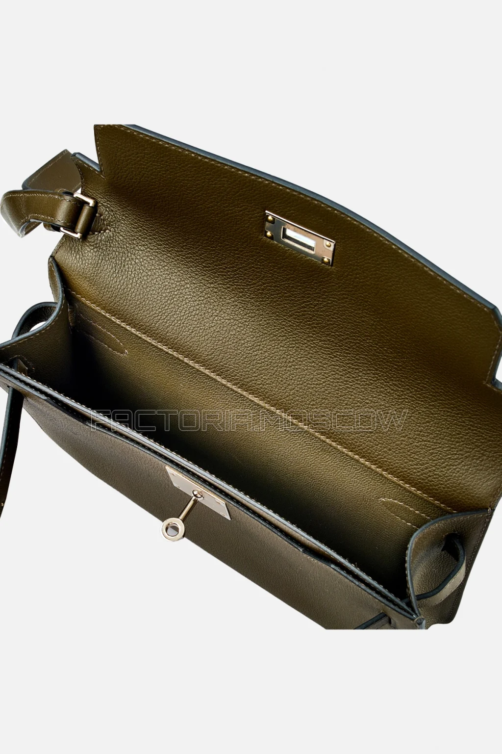 Hermès Kelly Depeches Pouch 25 Vert Maquis Evercolor PHW