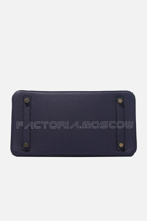 Hermes Bleu Encre Clemence Birkin 30 GHW