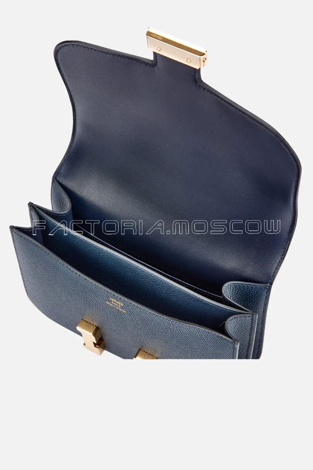Hermès Mini Constance 18 Epsom Bleu Indigo Permabrass Hardware